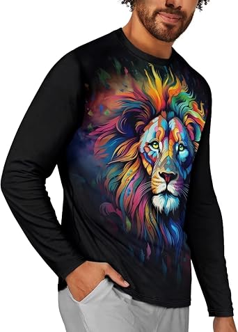 Long Sleeve Shirts for Men Fall Clothes Tees Pullover Tops Gym Workout Athletic Shirts S-4XL