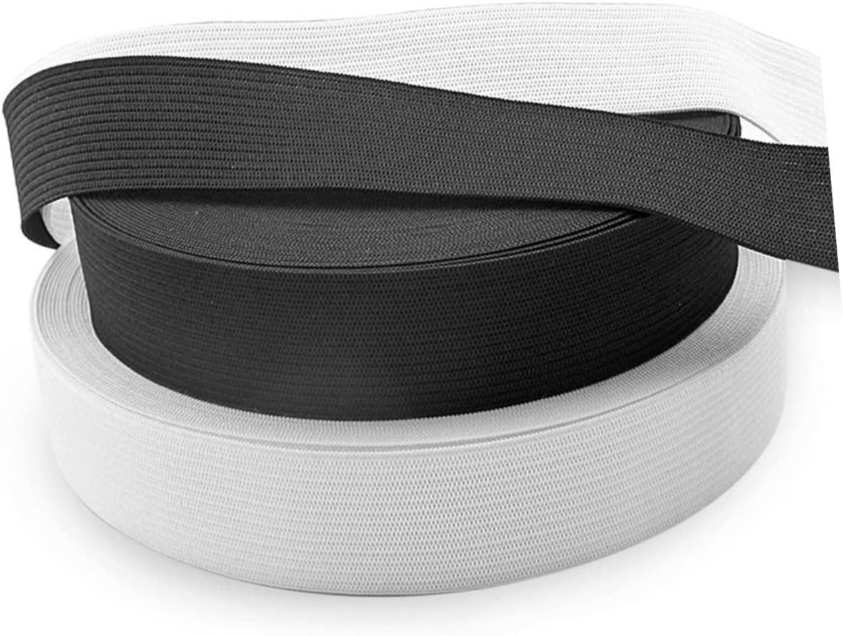 1Roll Knitting Elastic Band Flat Sewing Elastic for Clothing Accessories Durable Breathable Webbing for DIY Projects Wigs Pants Sportswear Skirts