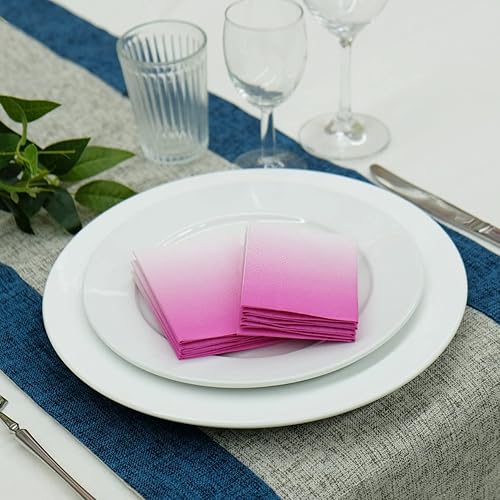 Miniatura 3 de Fanxyware Servilletas de cena de origami en forma de estrella en rosa y blanco degradado (desechables), paquete de 12, 23 x 15 pulgadas, papel de 3
