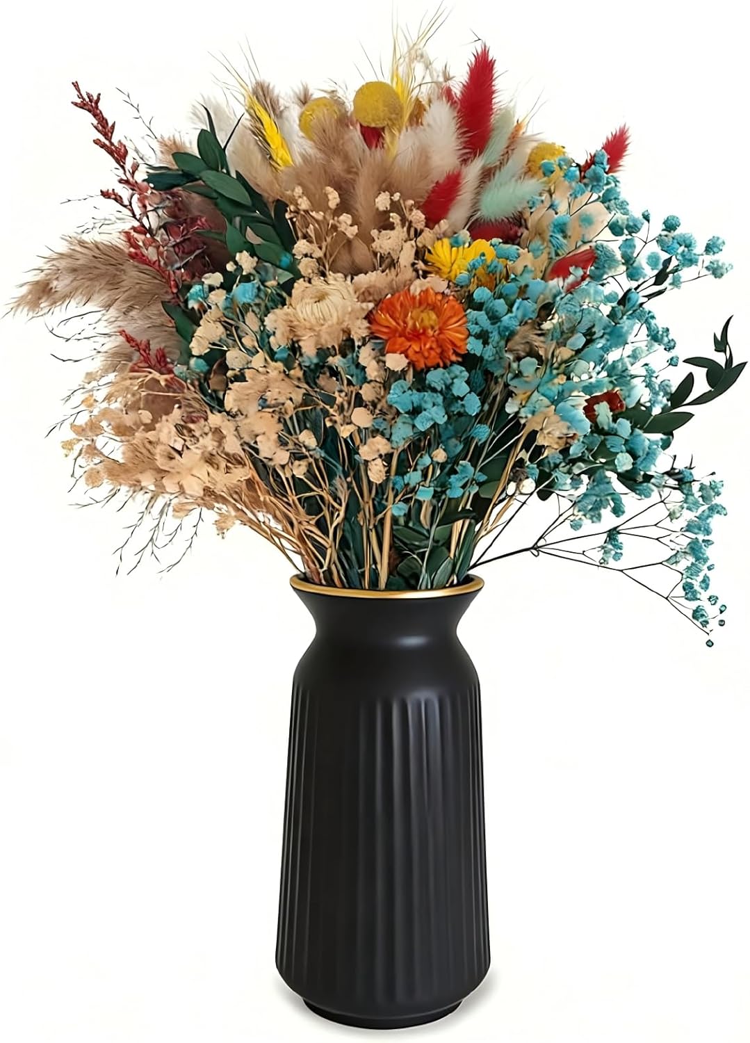 147 Pcs Bohemian Dried Flowers & Pampas Grass for Vase – 18 Varieties Boho Home Decor, Preserved Florals for Wedding, Table Centerpiece, Living Room, Bedroom, Wall, Office 147 Pcs Bohemian Dried Flowers & Pampas Grass for Vase – 18 Varieties Boho Home Decor, Preserved Florals for Wedding, Table Centerpiece, Living Room, Bedroom, Wall, Office