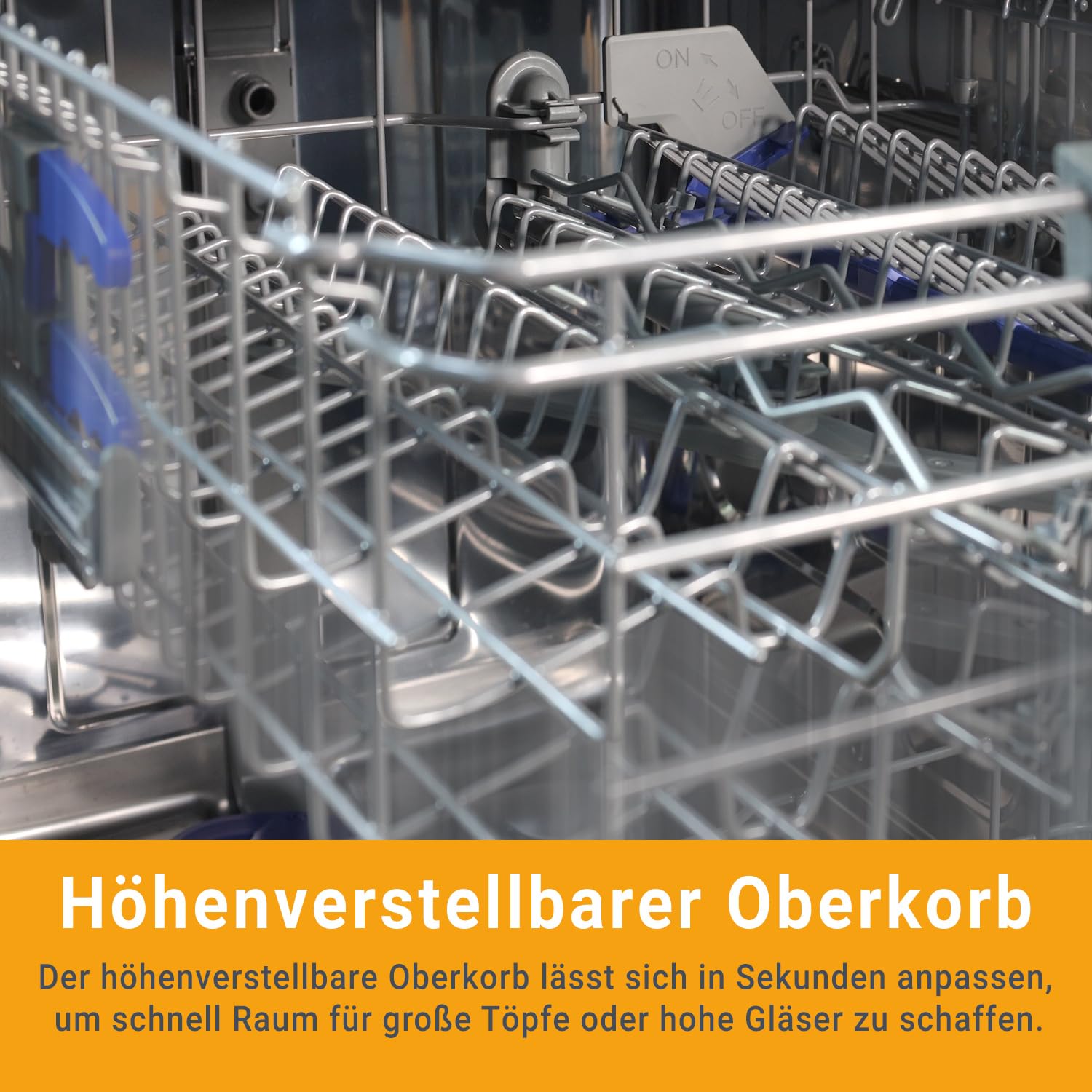 KKT KOLBE 60 cm Geschirrspüler Spülmaschine Schwarz Silber Freistehend Unterbaufähig 7 Programme 14 Maßgedecke DW60FSS