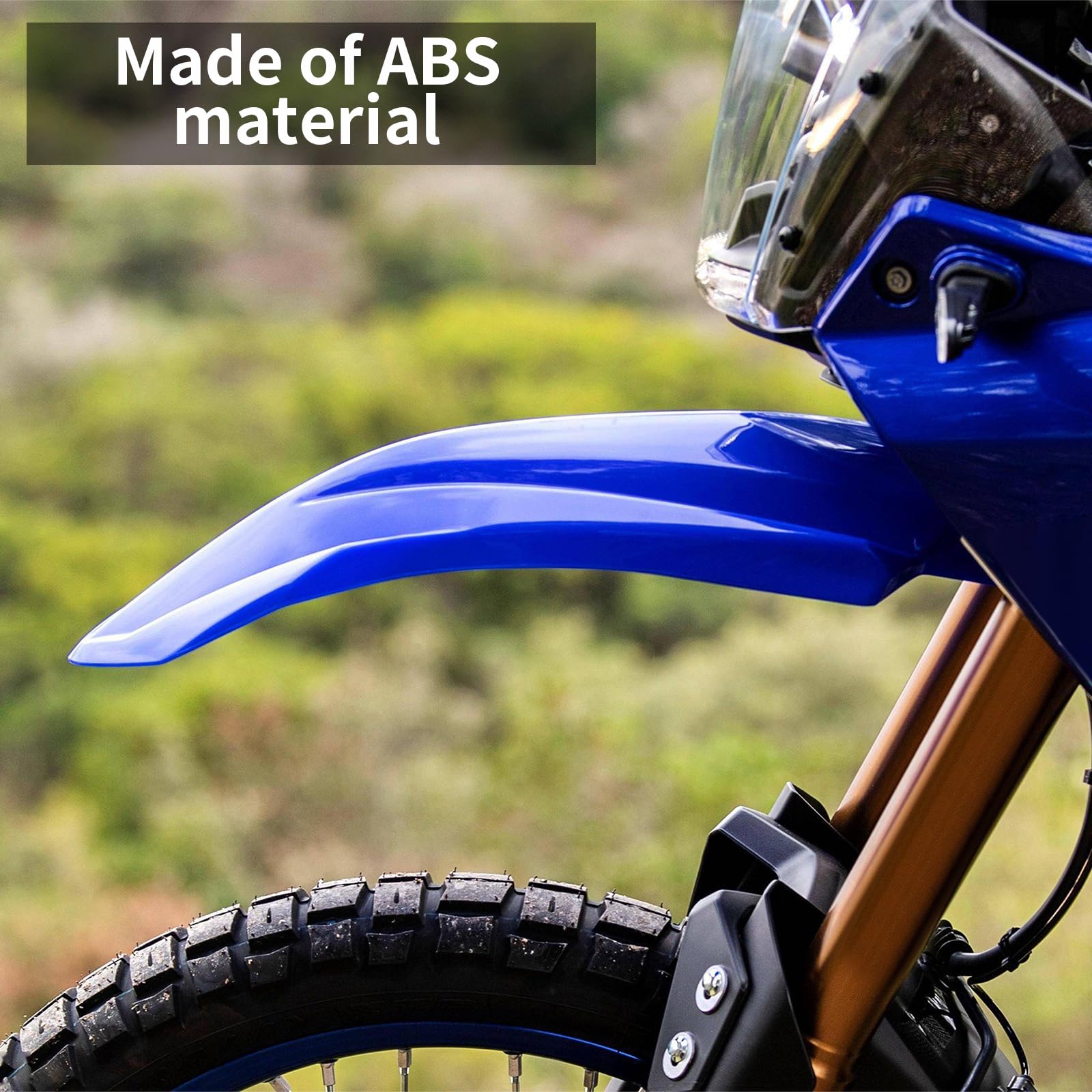 Guardabarros delantero para motocicleta compatible con Yamaha Tenere700 XTZ700 XTZ690 2019-2025, recambio para motocicleta, guardabarros delantero para rueda delantera (Frente azul)