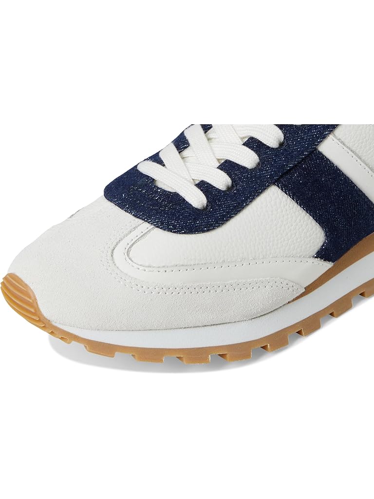 Lauren Ralph Lauren Dani Denim-Trim Leather & Suede Sneakers