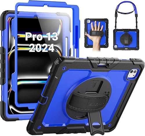 Miniatura 38 de SEYMAC Funda para iPad de 9ª/8ª/7ª generación de 10.2" 2021-2019, funda protectora resistente a prueba de golpes con protector de pantalla, soporte