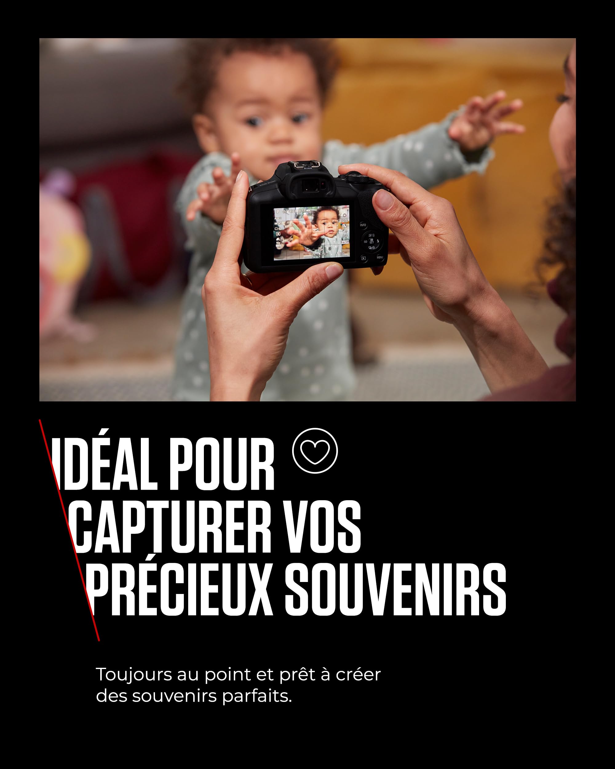 Canon EOS R100 Appareil Photo avec Objectif RF-S 18-45mm + RF 75-300mm Kit Double Zoom, Appareil Photo Hybride APS-C, Autofocus CMOS Dual Pixel, Vidéo 4K, Prise de Vue en Continu Jusqu’à 6,5 IPS