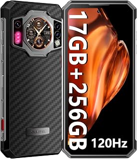 Smartphone de tripla defesa OUKITEL WP21, tela dupla, 17GB+256GB, Helio G99, carregamento rápido de 66W + 9800mAh, 6,78" FHD + 120Hz telefone de tripla defesa 64MP+20MP visão noturna IR, IP68/IP69K, Android 12/GPS, NFC, Face ID