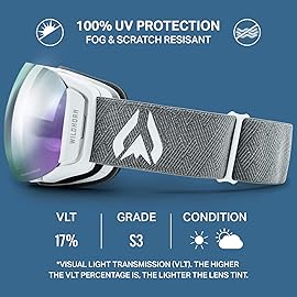 Wildhorn Outfitters Roca Ski Goggles Men, Women, and youth. US Ski Team Official Supplier UV400. Anti Fog, and Anti Scratch