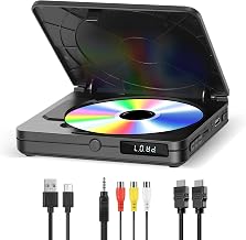 DVDプレーヤー テレビ用 1080PフルHD出力 CD/DVD再生専用 CPRM対応 録画した再生可能 USB再生（最大32GB） HDMI・AV出力 レジューム再生 USB給電 5V/2A（ACアダプターなし） HDMIケーブル・AVケーブル・リモコン付 日本語取扱説明書付 ※ブルーレイ非対応