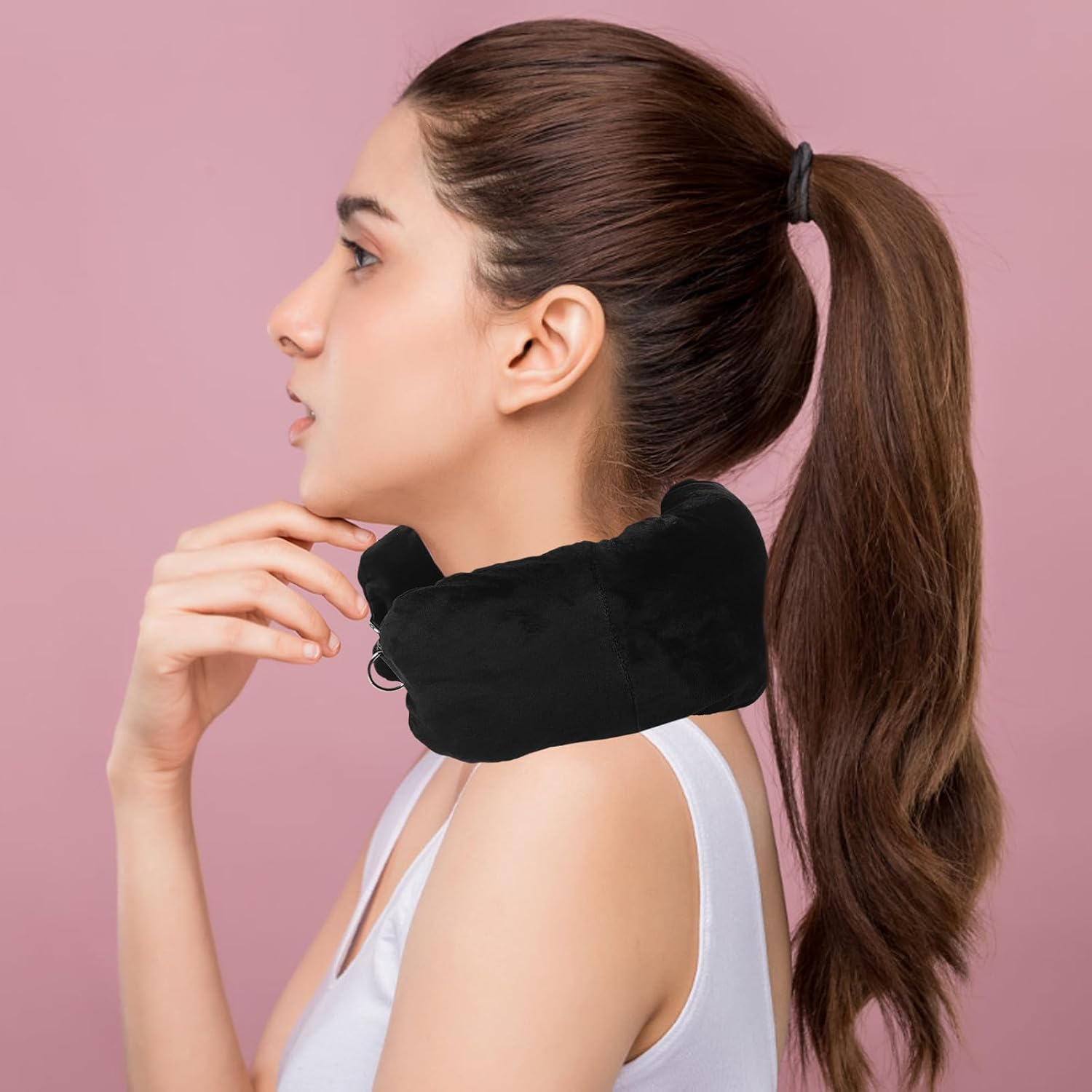 SHINEOFI Fillable Neck with Closure Case Pillow Travel Zipper image 5