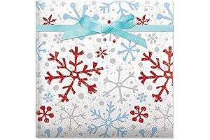 Crackle Snowflake Christmas Wrapping Paper Jumbo Roll
