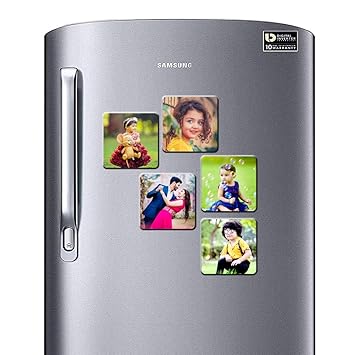 Deep Print Personalized Photo Fridge Magnet (3x3 inch) -Set of 5