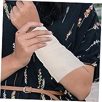 Vista 3 de 1 rollo de manga elástica tubular de algodón para protección de soporte de rodilla, vendaje ligero y cómodo para aliviar el dolor