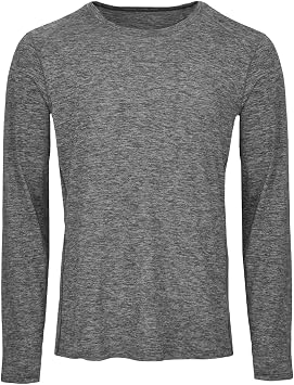 Hot Chillys Mens Clima-Tek Crewneck Active Base Layer | Breathable Moisture-Wicking Relaxed Fit Long Sleeve Thermal Shirt