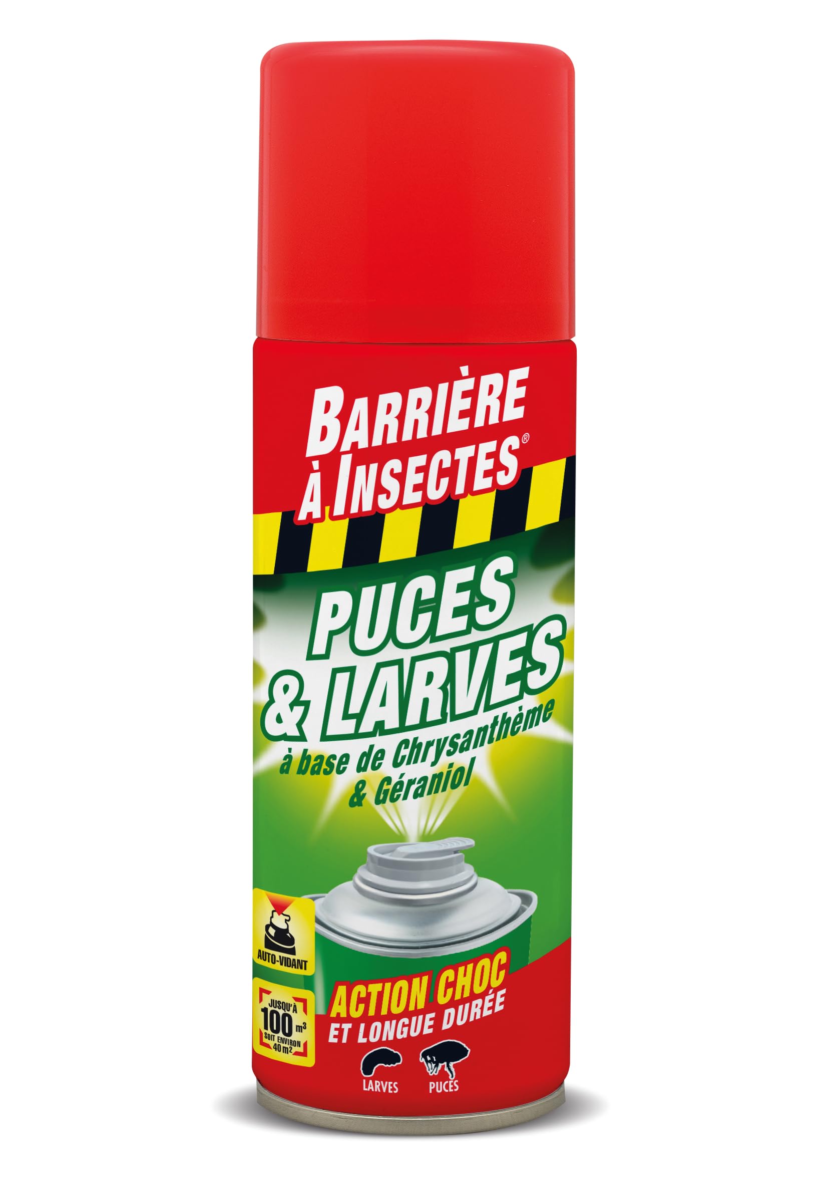 Barrière à Insectes Puces Larves Solution pour Infestation Maison avec Aérosol Diffuseur 200 mL