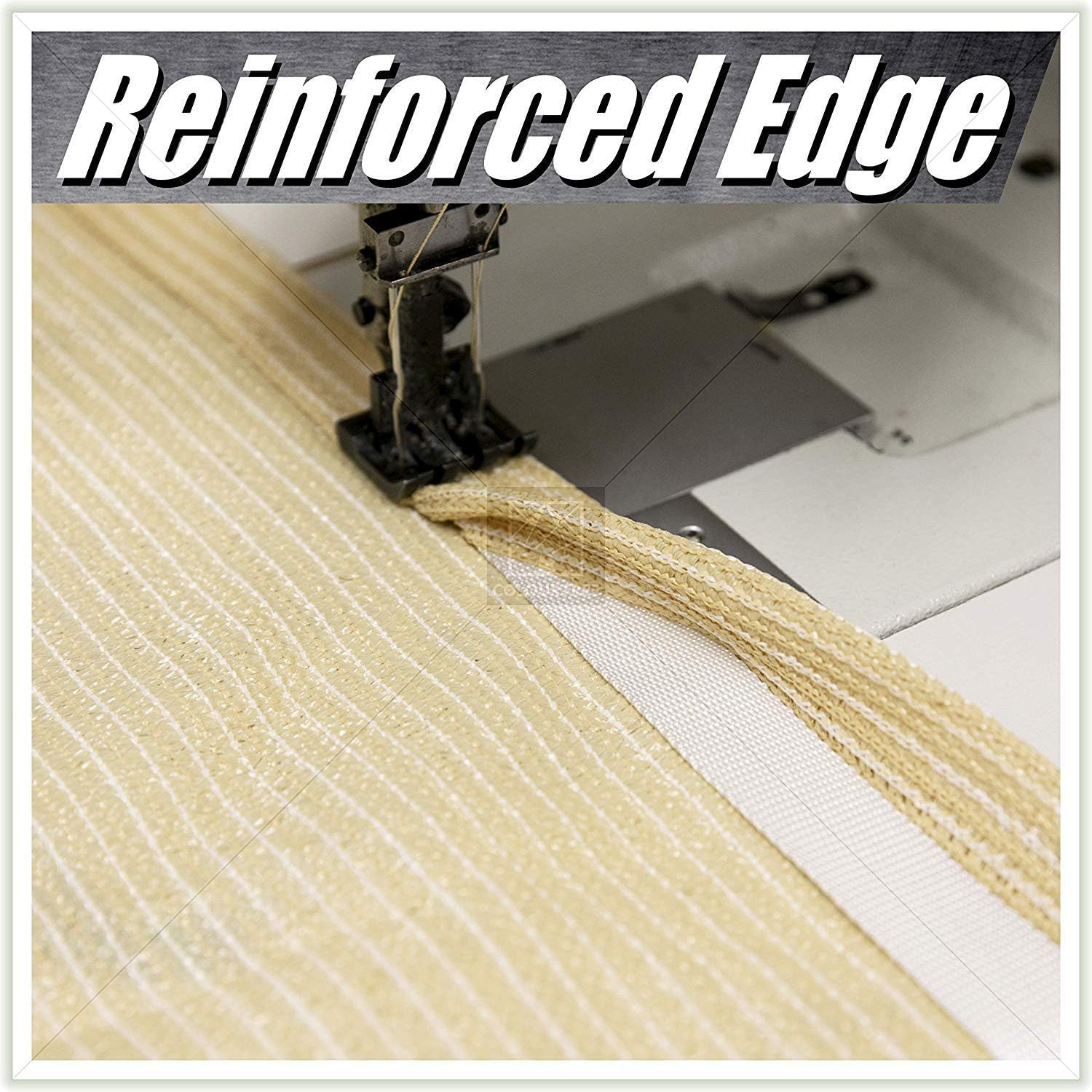 ColourTree 10' x 13' Grey Rectangle CTAPR1013 Sun Shade Sail Canopy Mesh Fabric UV Block with Sun Shade Sail Rectangle Hardware Kit (Hardware Kits + Cable Wires)