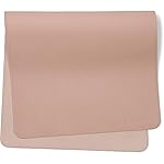 Ava + Oliver Vegan Leather Baby Changing Mat (16 X 30 in) - Multipurpose Wipeable and Portable Diaper Changing Pad - Foldable for Travel (Pink Sand)