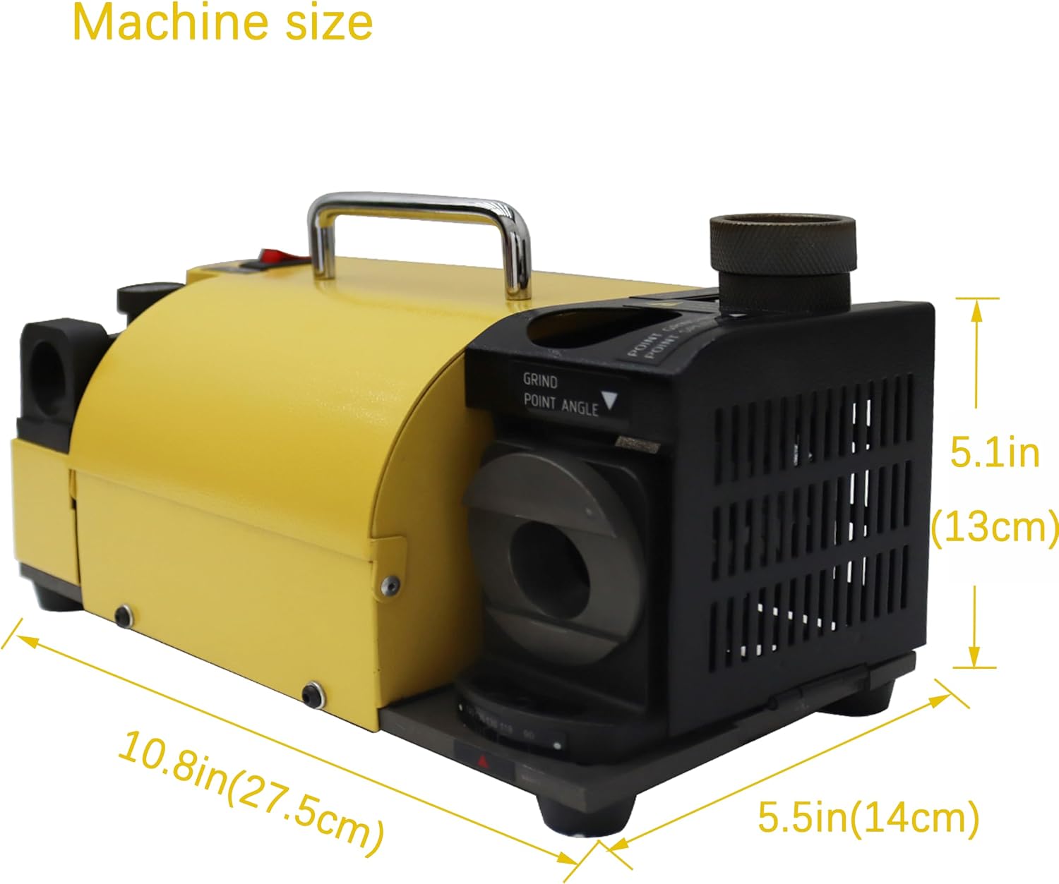 TECHTONGDA Drill Bit Sharpener Grinder Angle Grinding ф3-ф13mm with 11 pcs of Collects Drill Bits 120W