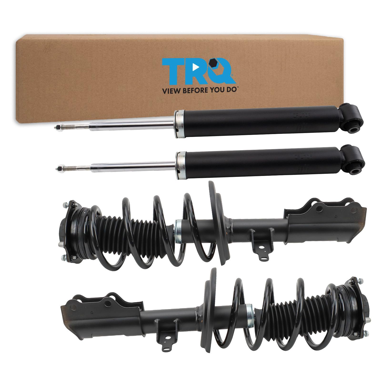 TRQ Front and Rear Complete Strut Assembly &amp; Shock Absorber Kit Complete Strut &amp; Coil Spring Assembly Compatible with 2019-2022 Chevrolet Blazer