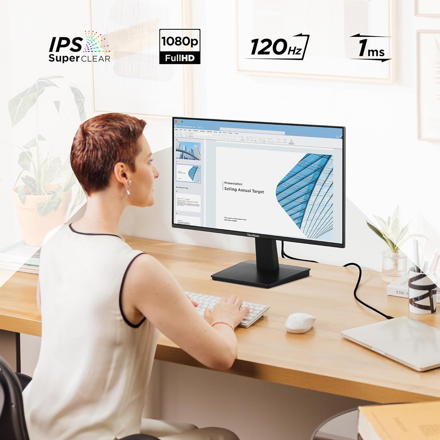 ViewSonic VA2247-MH 22 Inch Full HD 1080p Monitor with 100Hz, FreeSync, Ultra-Thin Bezel, Eye Care, HDMI, VGA Inputs for Home and Office