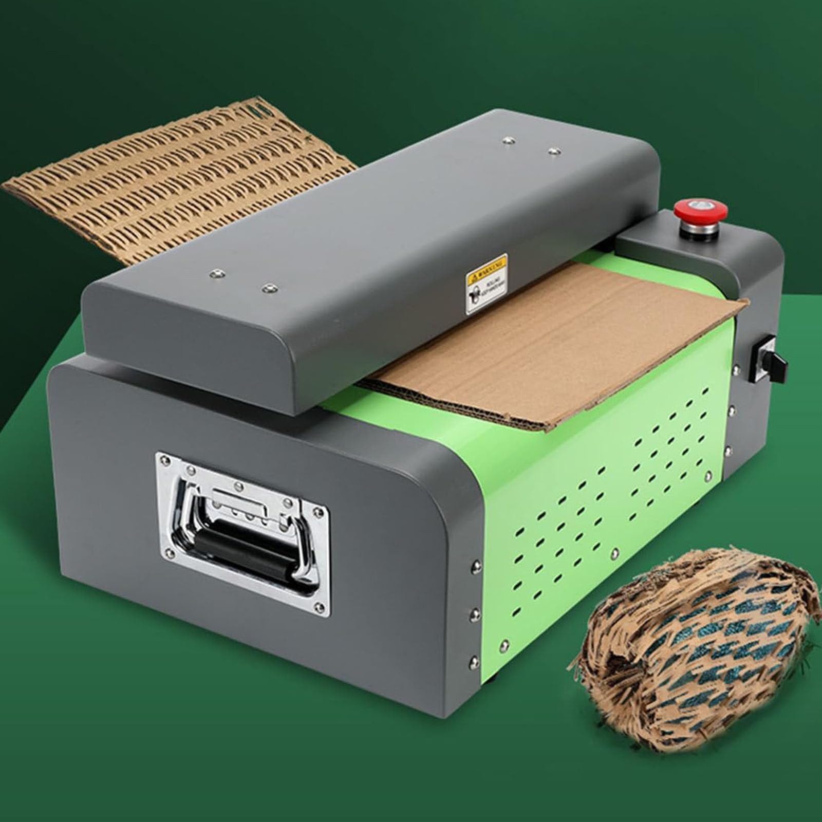 Trituradora de cartón, fabricante de papel de embalaje de panal, 325 mm de ancho, 6 mm de grosor de corte, máquina de reciclaje de cartón de residuos para embalaje ecológico