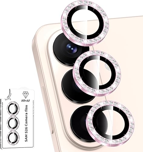 Miniatura 278 de Protector de lente de cámara para Samsung Galaxy S25 FE, cubierta individual de lente de vidrio templado con anillo de metal, [fuerte adsorción]