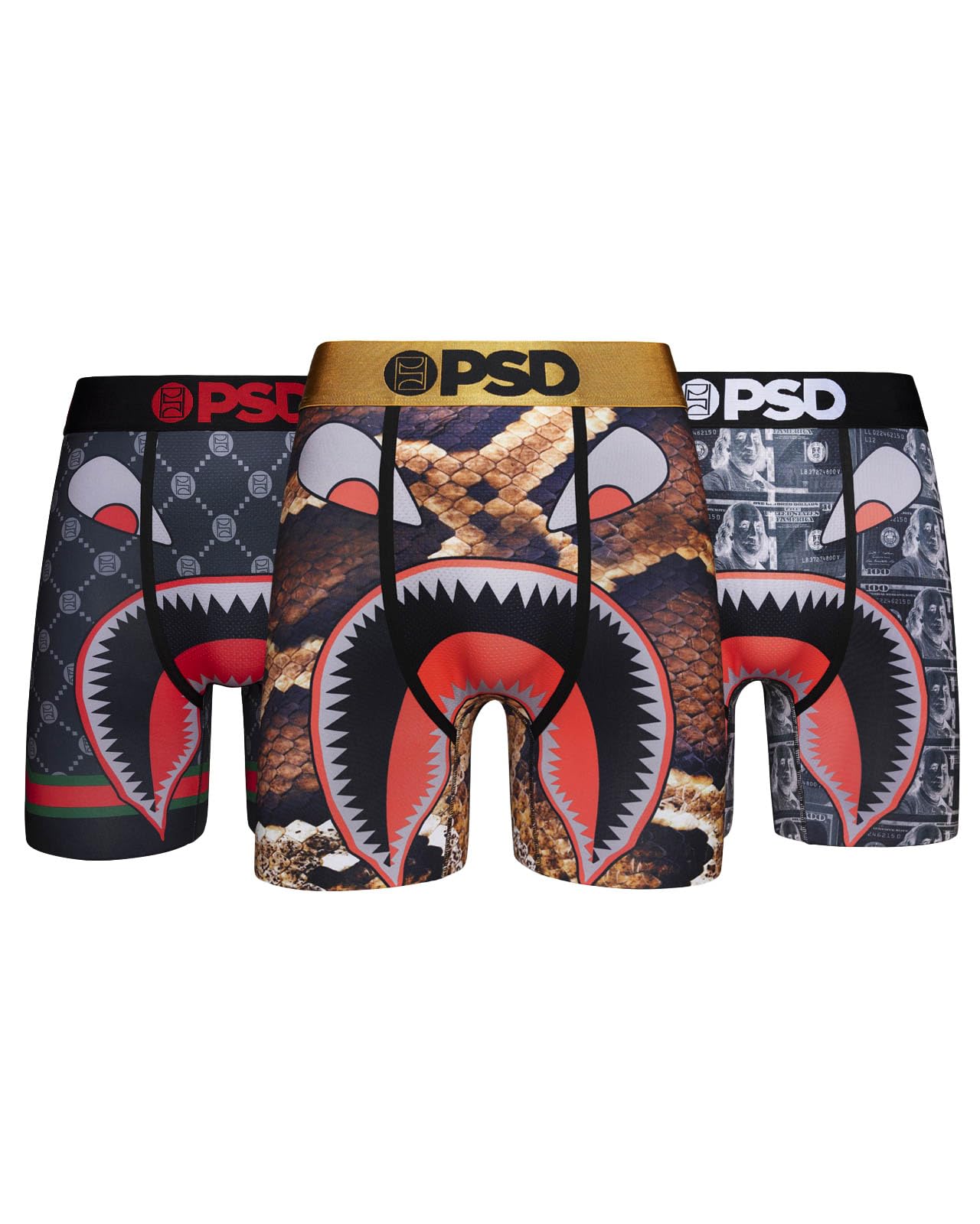 PSD Underwear Mens Boxer Briefs - Warface, Standard Length Pack & Singles, Soft & Breathable Boxer Briefs for Men