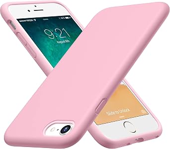 CellEver Heavy-Duty Silicone Case for iPhone SE 2022 3rd Gen/iPhone SE 2020 2nd Gen [Camera Protection] [Anti-Oil Coating] Military Drop Protection, Soft Scratch-Free Interior, Pink