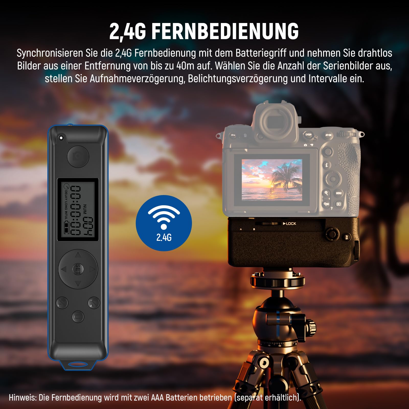 Produktbild von Batteriehalter Vertikalgriff Für Nikon Z5 Z6 Z7 II Z5II Z6II Z7II Kamera Für 2 Stück EN-EL15C EN-EL15A EN-EL15B Als MB-N10 MB-N11