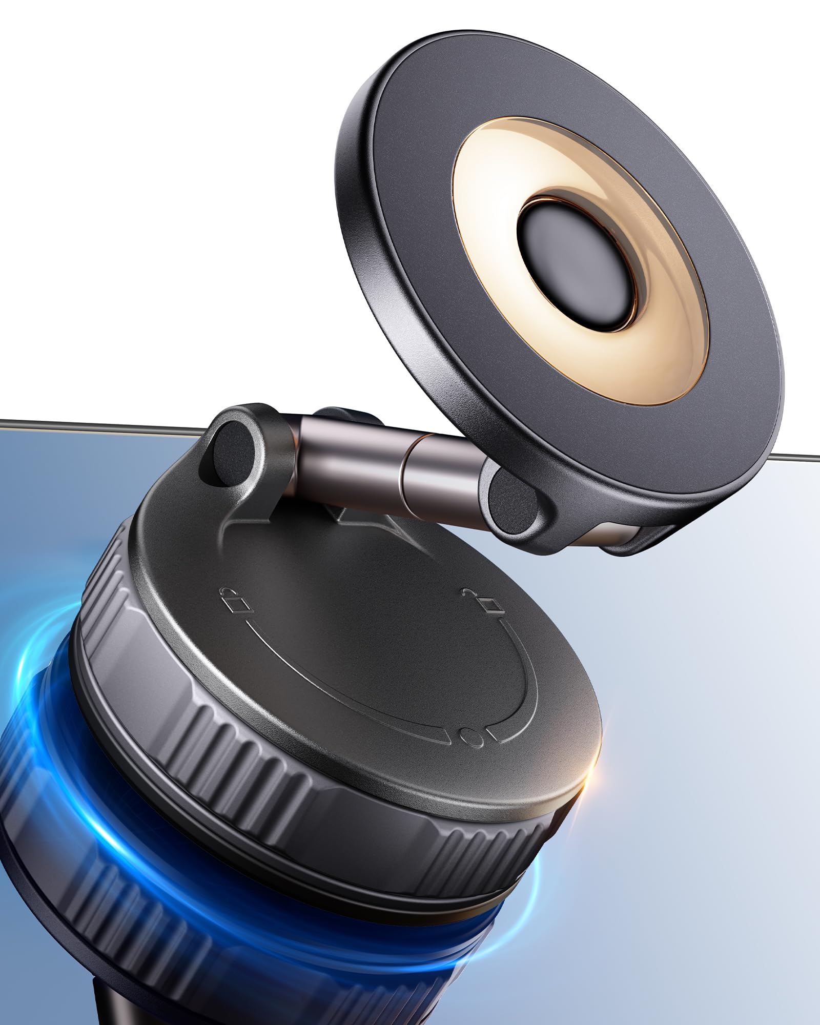 Estbuc Car Phone Holder for Magsafe [80+LBS Max Suction & 2500gf Magnetic]