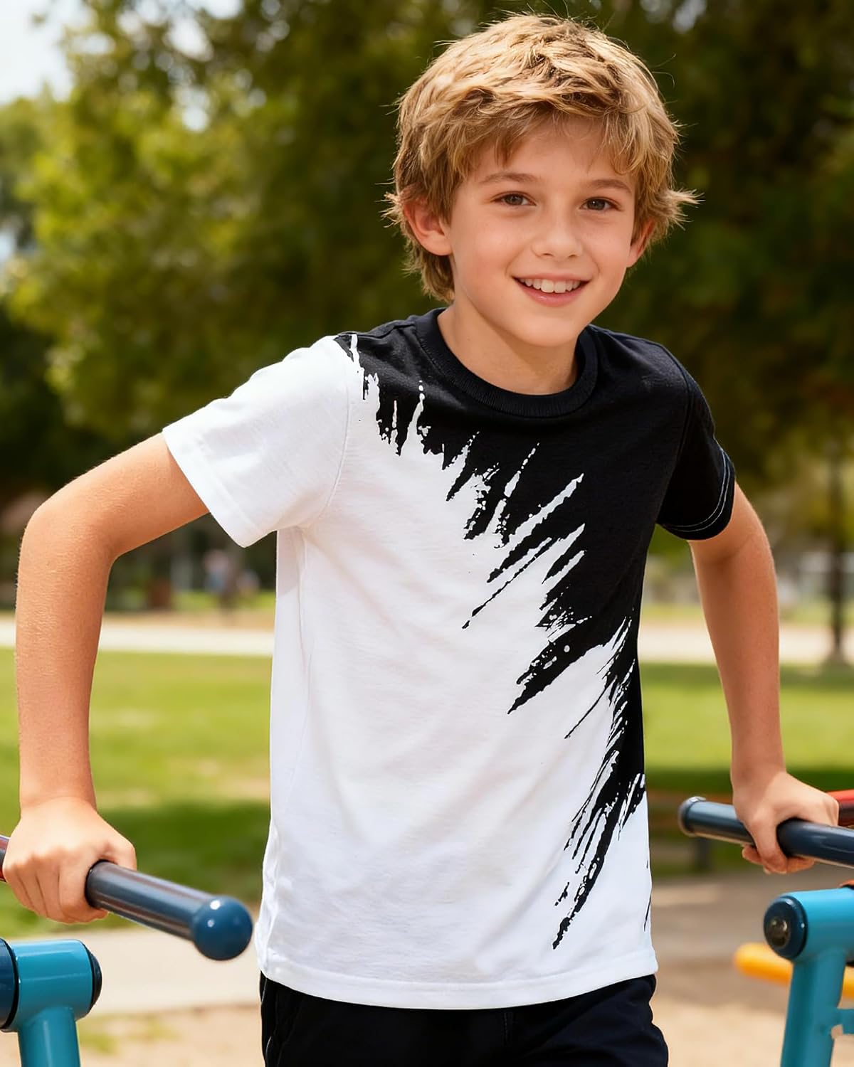 ADUKIDE Boys Novetly T-Shirt Kids 3D Graphic Shirt Short Sleeve Crewneck Tees Size 5-14T