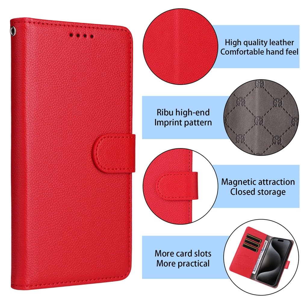 Generic Étui compatible avec iPhone 8 Plus/7 Plus (couleur : violet) Sodt Étui portefeuille à rabat en cuir uni