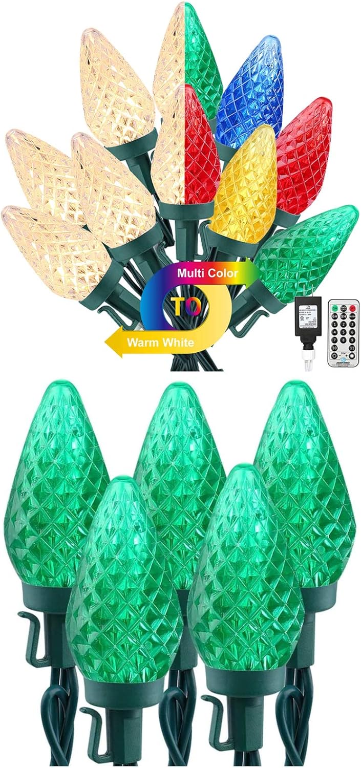 Brizled 50 LED C9 Warm White & Multi Color Changing