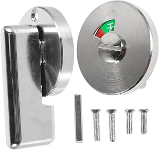 Bathroom Privacy Lock with Green Red Indicator Vacant Occupied Sign Door Lock for Toilets Shower Cubicles and Public Restrooms Easy to Use for Airports and Offices