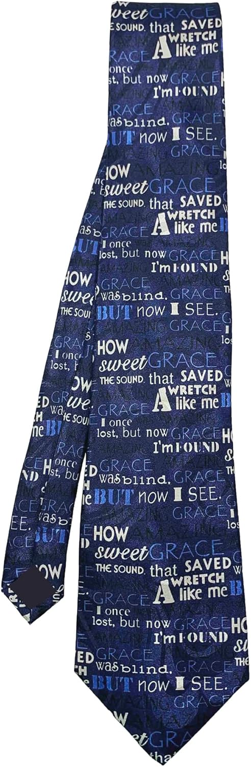 Jacquard Polyester Hand-Printed Christian Ties for Men | Church Business Formal Wedding Mens Neck Ties