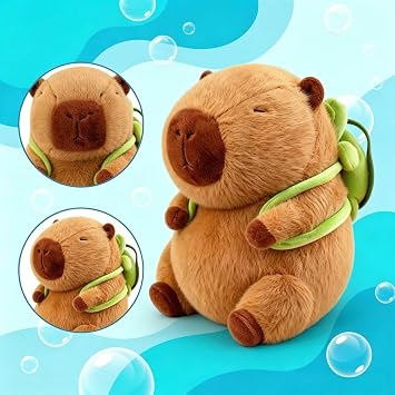 Capybara Plush Soft Stuffed Animals Capybara Teddy with Turtle 25cm Adorable Capybara Gifts for Birthday Present