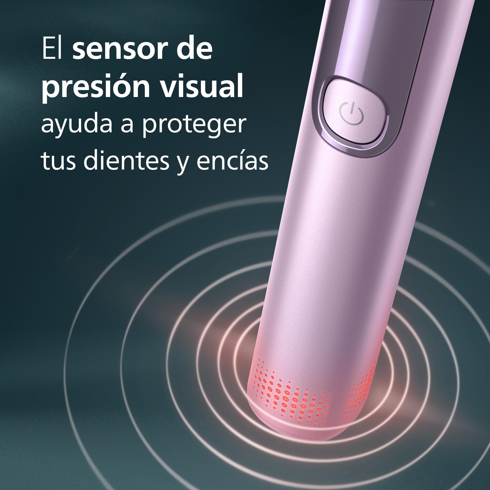 Philips Sonicare AdvancedClean Limited Edition, Cepillo de dientes eléctrico - Smart Screen, sensor de presión, recambio del cabezal de cepillado, 5 modos de cepillado y SmarTimer, rosa, HX3792/12