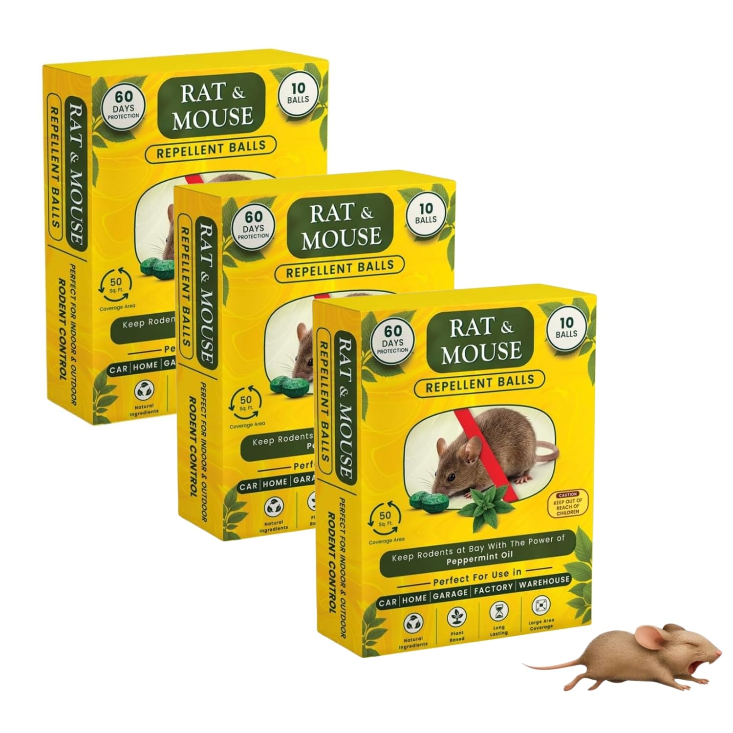 Rat Repellent Tablets for Car & Home | No-Kill Rodent Control for Engine & Wire Protection | Indoor Outdoor Use for Kitchen, Garden & Garage | Anti Rat Repellent Balls (Pack Of 3)-image-30