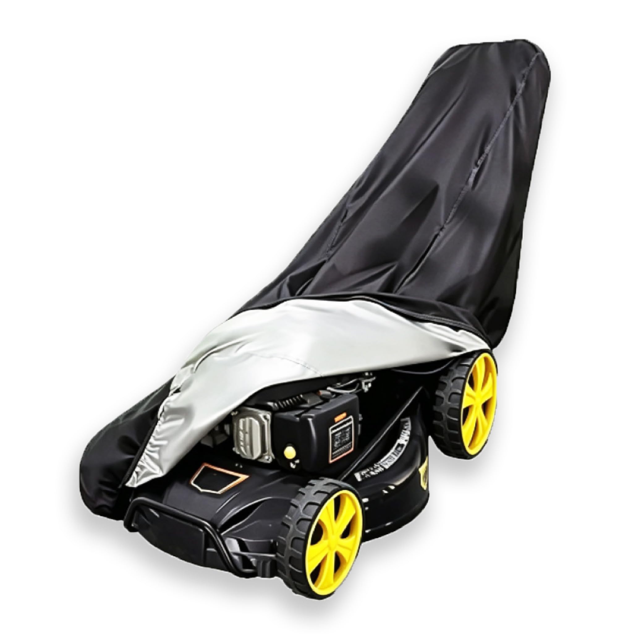 ZKSJFU Lawnmower Cover for Stiga Twinclip 55 S Twinclip 55 SB, Waterproof Oxford Cloth with Drawstring, Windproof Outdoor Storage Fit