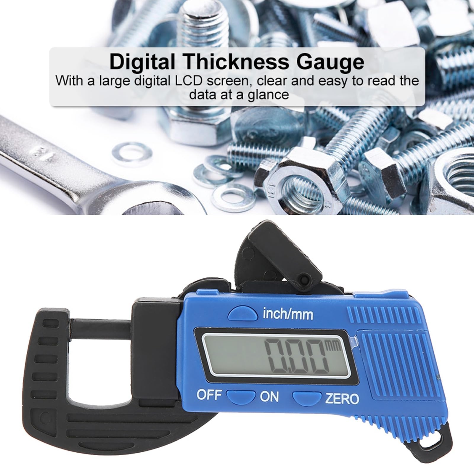 Baxnore 4.3 × 1.8 × 0.8 in Thickness Gauge, Carbon Fiber Thickness 