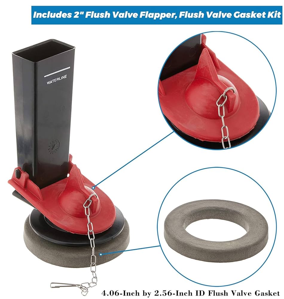 Toilet Flapper Replacement with Toilet Flush Valve Gasket