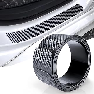No Adhesive Magnetic Car Door Sill Protector, Anti-Scratch Carbon Fiber Door Entry Guard, Universal Door Threshold Protector Cover Fits for Most Cars(Carbon Fiber Black)