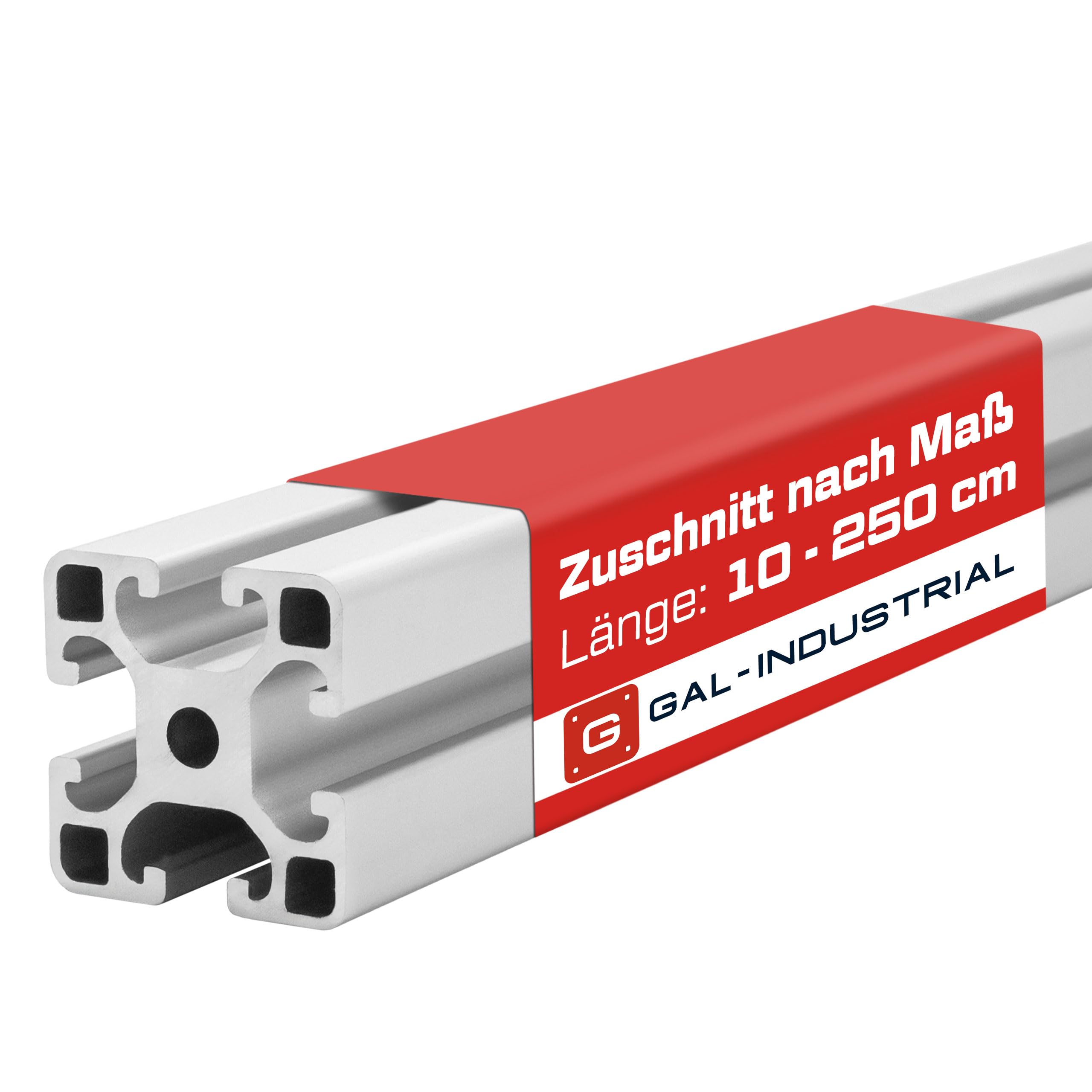 Aluprofil 40x40 mm | Nut 8 | Länge 240 cm | Starke Wandstärke | Eloxiertes Alu Profil | Konstruktionsprofil Bosch Item Kompatibel | Systemprofil für Industrie, 3D-Drucker, DIY