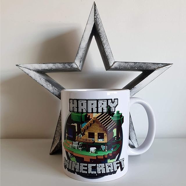 PERSONALISED MINECRAFT MUG  Ideal Birthday Gift/Gift Idea for any Minecraft Computer Gaming fan. You choose the name to personalise - Xbox PS4 PC Children's kids Boys Girls Novelty Mug Cup