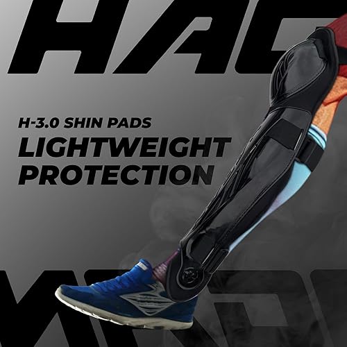 Miniatura 2 de Hagan Hockey H-3.0 Espinilleras Protectores de Piernas Equipo Protector – Accesorios Deportivos Duraderos de Alto Rendimiento con Rodilleras