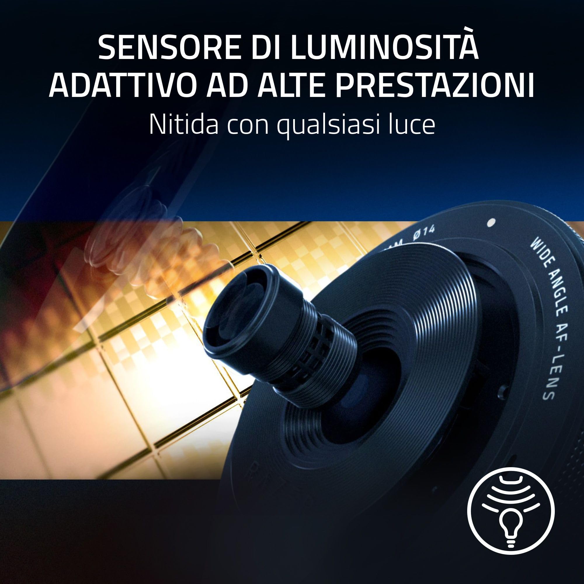 Razer Kiyo Pro - Fotocamera di trasmissione USB con sensore di luce ad alta resa e supporto (Videocamera web, video Full HD 1080p, 60 FPS, HDR, Software di trasmissione aperta) Nero