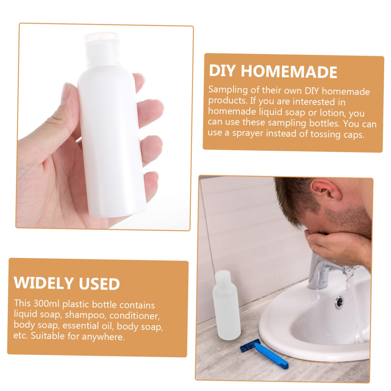 Healeved 50 Pezzi Flaconi da Viaggio in Pe Bianco 100ml, Contenitori Vuoti Compatti di Perdite per Lozione, Casa e Viaggio