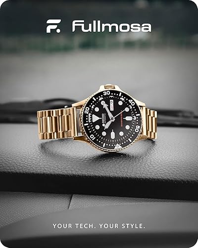 Miniatura 10 de Fullmosa Correa de reloj de cadena de metal de liberación rápida, correa de reloj de eslabones de acero inoxidable de 0.63 pulgadas, 0.71 pulgadas,