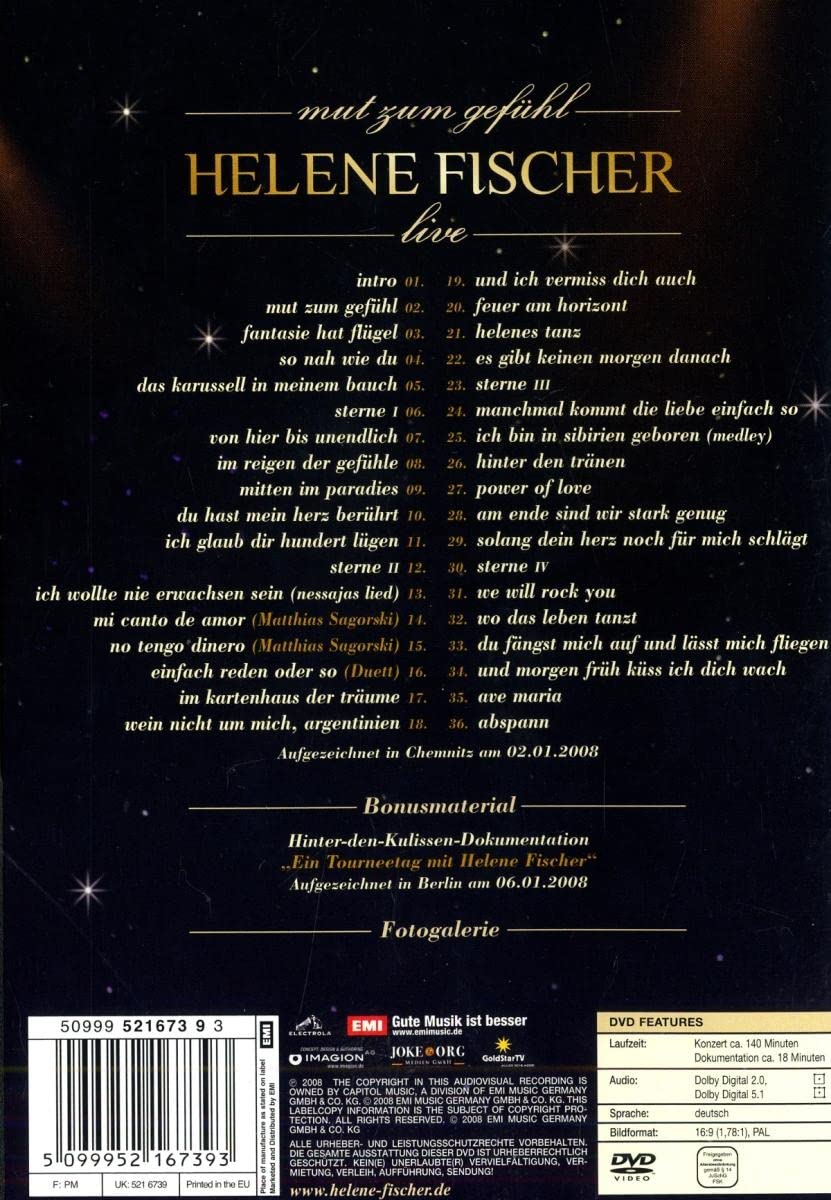 Image secondaire de Concert Live de Helene Fischer - Mut zum Gefühl