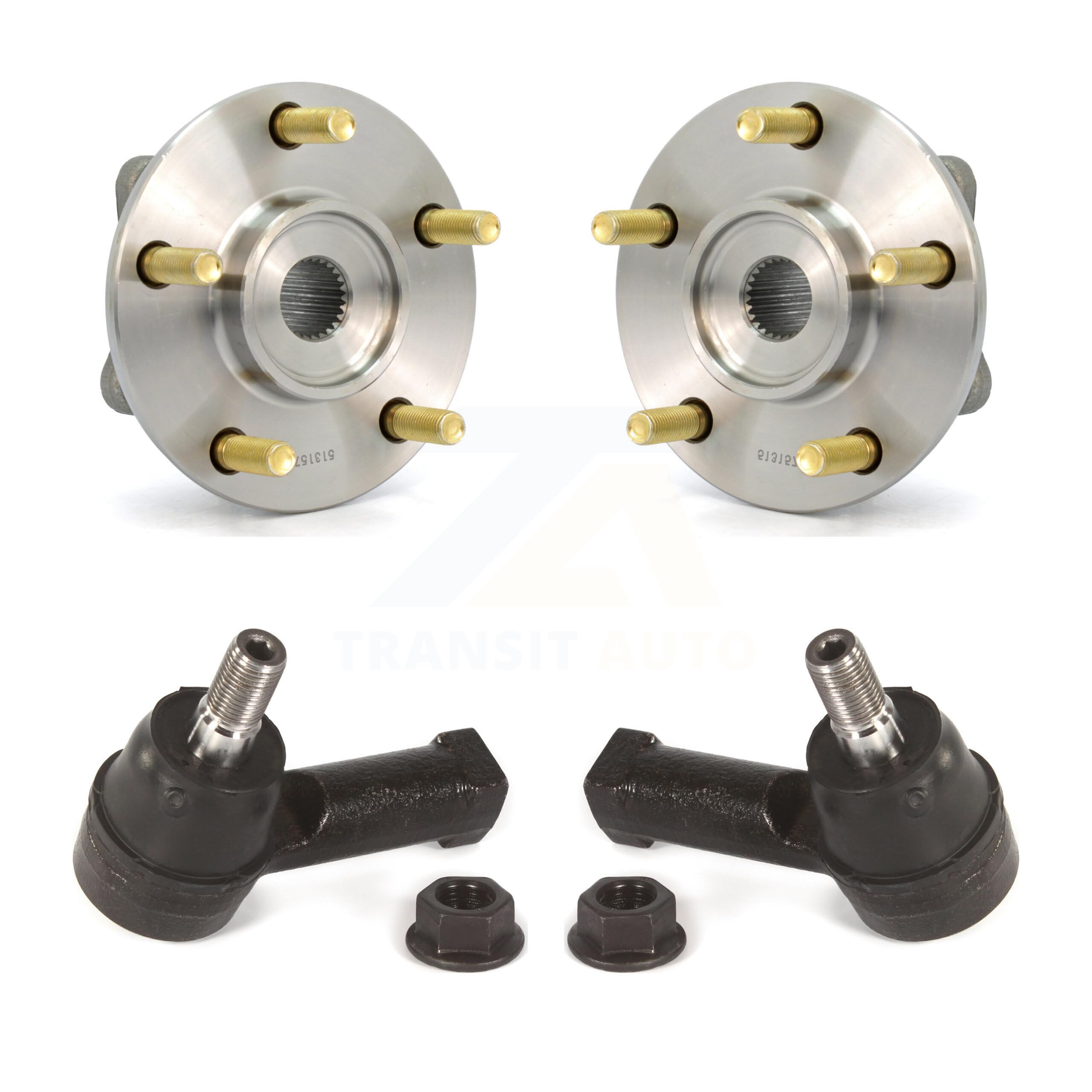 Front Wheel Bearing And Tie Rod End Kit Replacement For Mitsubishi Galant Eclipse - Left Right Side (Driver Passenger) K7T-100188