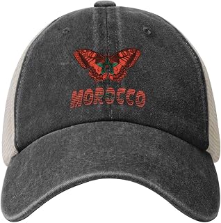 Butterfly Morocco Moroccan Baseball Cap Golf Dad Hat Adjustable Classic Truck Hat Cap Men Women Black
